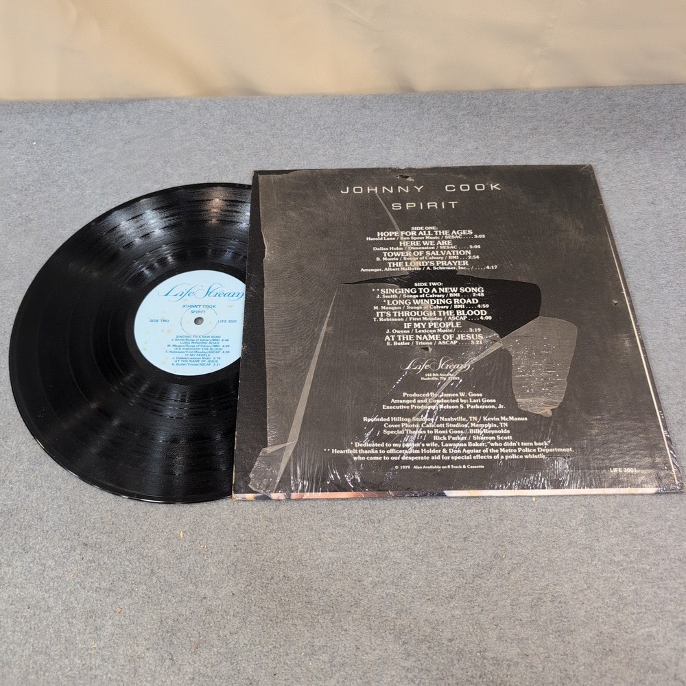 Johnny Cook Spirit Vinyl LP LifeStream LIFE 3001 Gospel Christian Record 1979 - Picture 2 of 2